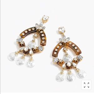 J.crew crystal and tortoise earring